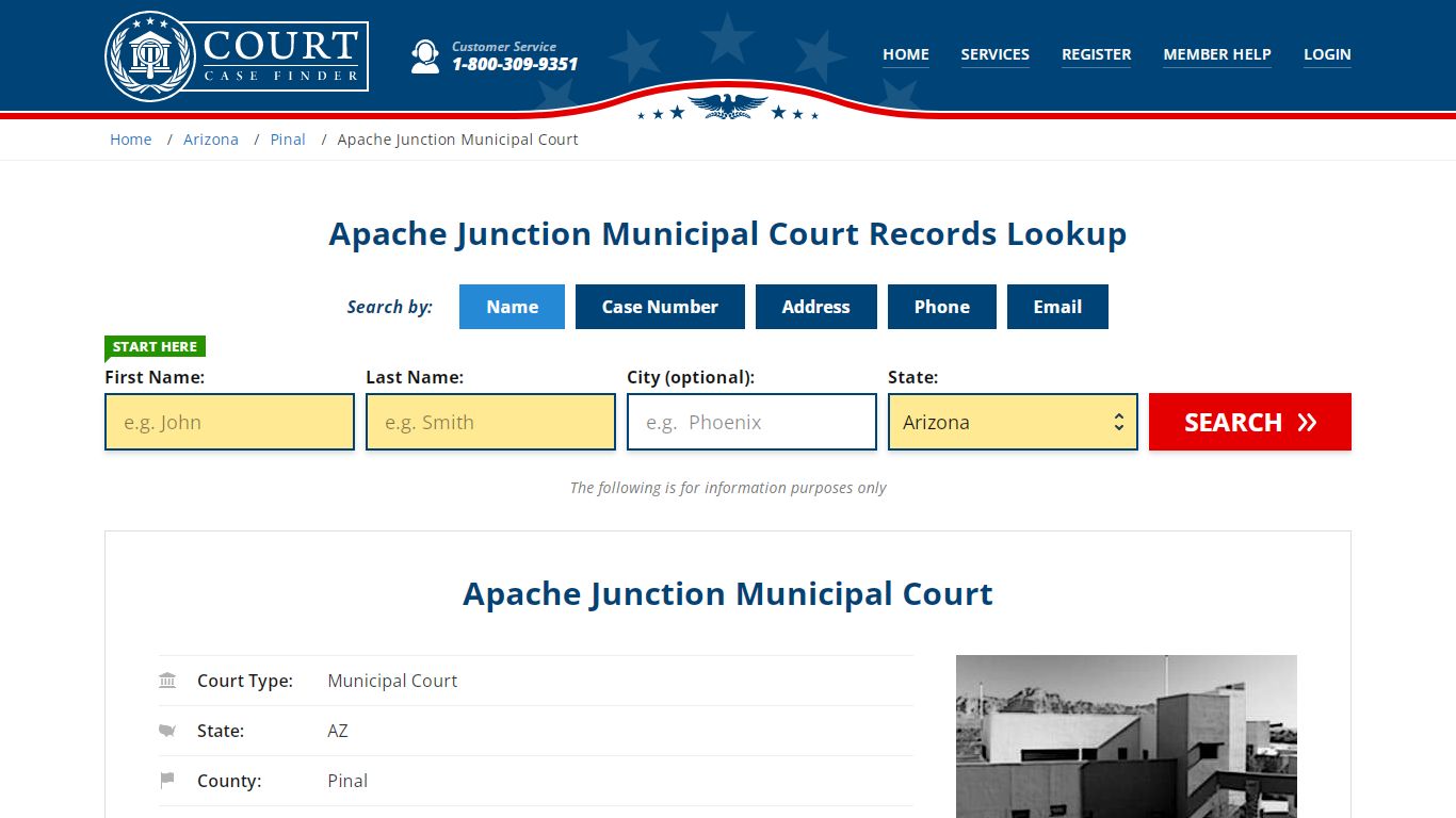 Apache Junction Municipal Court Records Lookup